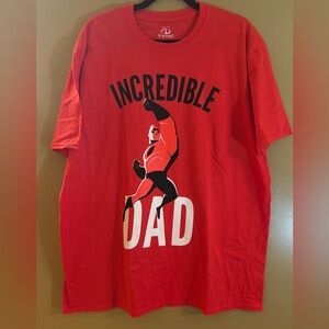 Disney Pixar Mr Incredible Dad Red T-Shirt XL NWOT